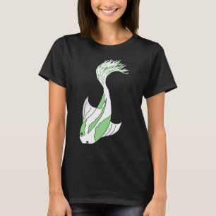 grüner und weißer Koi-Fisch T-Shirt