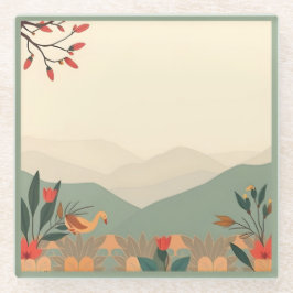 Grüner Untersetzer aus Naturglas