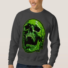Grüner Vampirschädel Sweatshirt