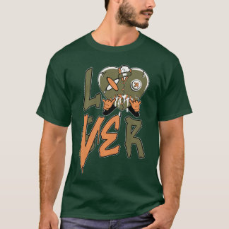 Grüner Verlierer Liebhaber Tropfen Herz Olivgrün 5 T-Shirt