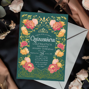 Grüner verzauberter Garten Blumenschlucht Einladung