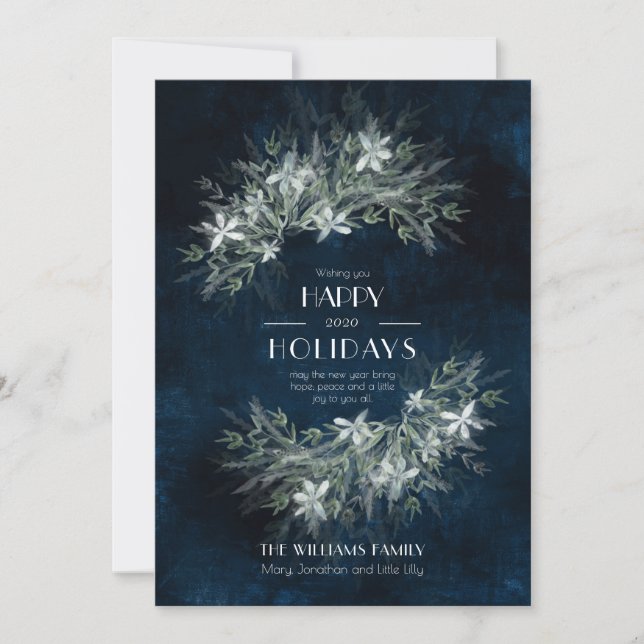 Grüner Vintager Bouquet, Hochzeitssuite Einladung (Vorderseite)