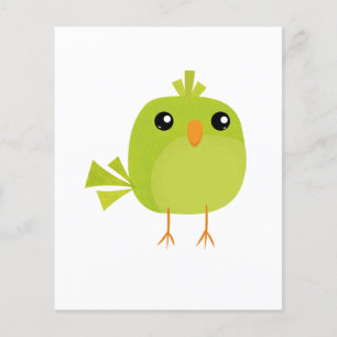 Grüner Vogel Cartoon Flyer