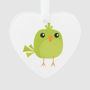 Grüner Vogel Cartoon   Ornament