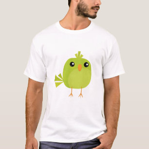 Grüner Vogel Cartoon   T-Shirt
