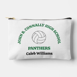 Grüner Volleyballspieler der High School personali Zubehörtasche