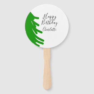 Grüner Weihnachtsbaum Frohen Geburtstag Dezember W Fächer