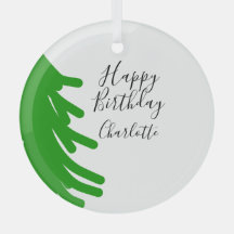 Grüner Weihnachtsbaum Froher Geburtstag Dezember W