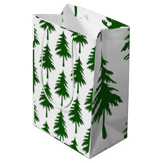 Grüner Weihnachtsbaum Mittlere Geschenktüte