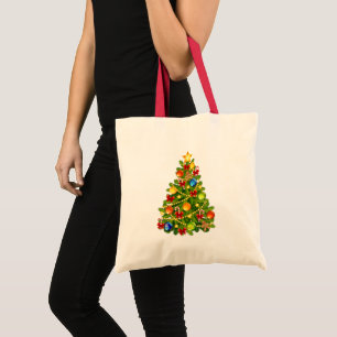 Grüner Weihnachtsbaum Tragetasche