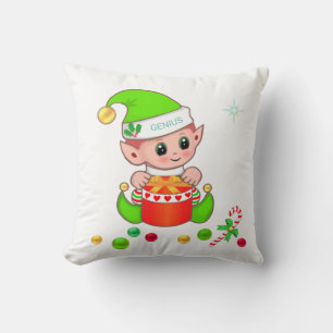 Grüner Weihnachtself, Zuckerstange und Weihnachtsk Kissen