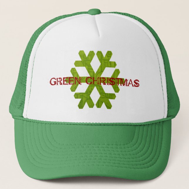 Grüner Weihnachtshut! Truckerkappe (Vorderseite)