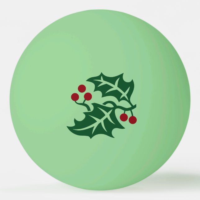 Grüner Weihnachtsurlaub und Weihnachtsfeiertag der Tischtennisball (Vorderseite)