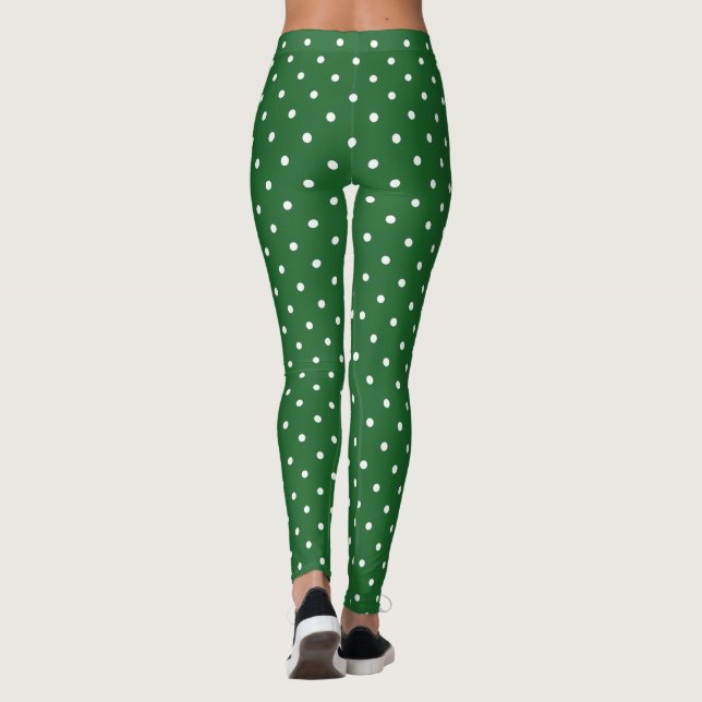 Grüner WS Polka-Dot Leggings (Rückseite)