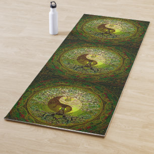 Grüner Yin Yang Baum der Leben Namaste Yoga-Matte Yogamatte