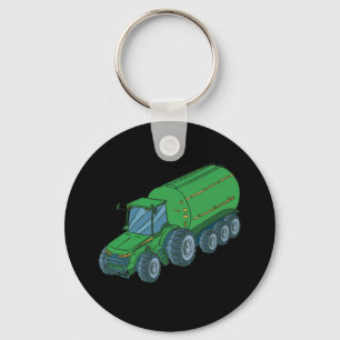 Grüner Zuchttraktor Schlüsselanhänger