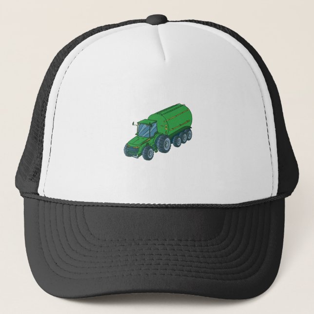 Grüner Zuchttraktor Truckerkappe (Vorderseite)