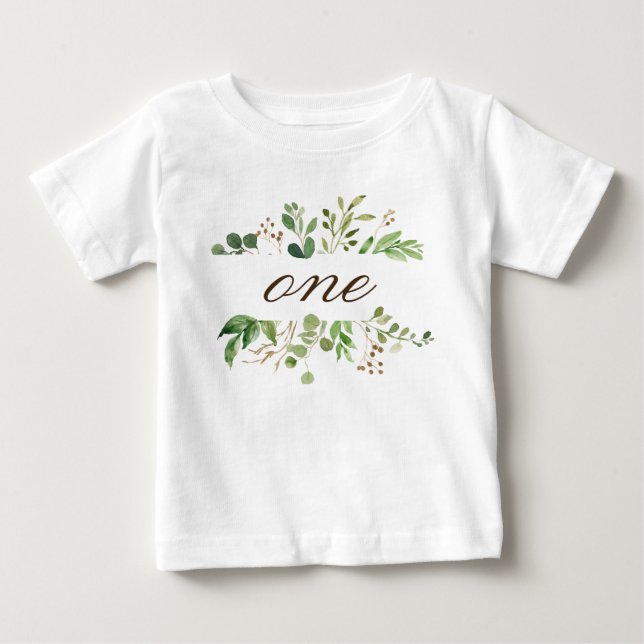 Grünes 1-jähriges Baby T-shirt (Vorderseite)
