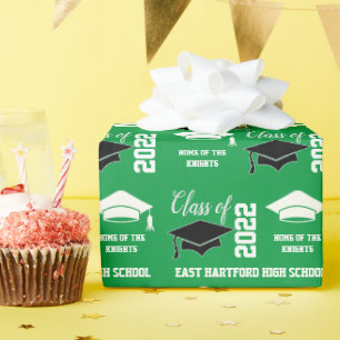 Grünes Abschluss für das Schuljahr hinzufügen Geschenkpapier