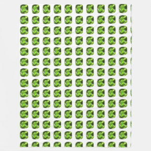 Grünes Abstraktes Muster Fleecedecke