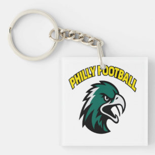 Grünes Adler-Maskottchen Philly-Fußballfan-Bekleid Schlüsselanhänger