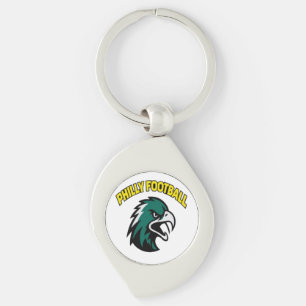 Grünes Adler-Maskottchen Philly-Fußballfan-Bekleid Schlüsselanhänger