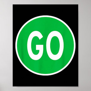 Grünes Ampelzeichen Straße Verkehr Licht Autobahn Poster