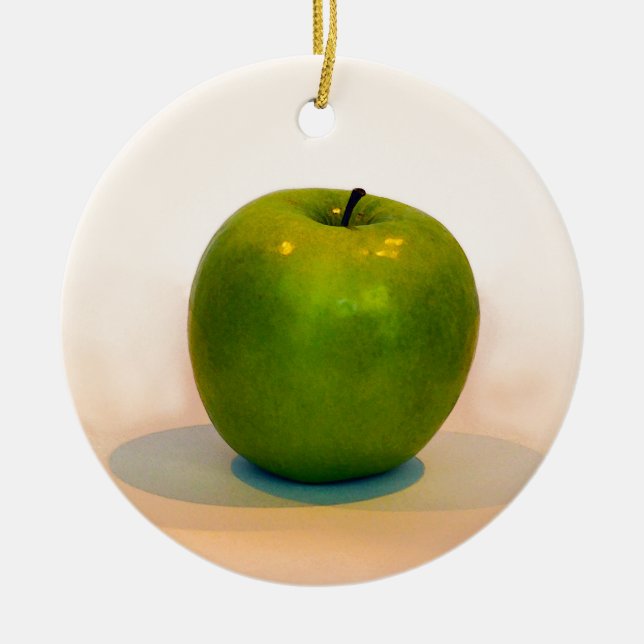 Grünes Apple-Trio Keramikornament (Vorne)