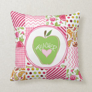 Grünes Apple u. Patchwork Inpsired Lehrer-Kissen Kissen