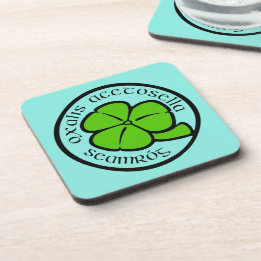 Grünes Aquamarines Kleeblatt Saint Patrick's Day Getränkeuntersetzer