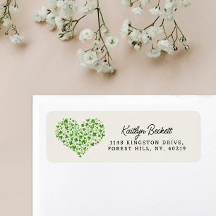 Grünes Aquarell-Kleeblatt-Herz St. Patrick's Day