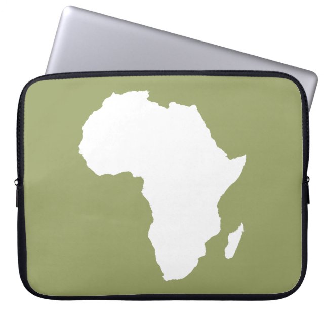Grünes Audacious Africa Laptopschutzhülle (Vorderseite)