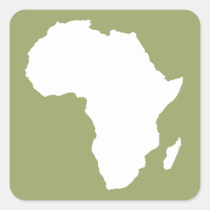 Grünes Audacious Africa Quadratischer Aufkleber