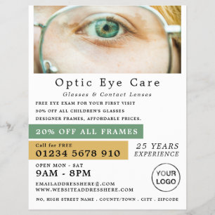 Grünes Auge, Optiker, Technischer Praktiker Flyer
