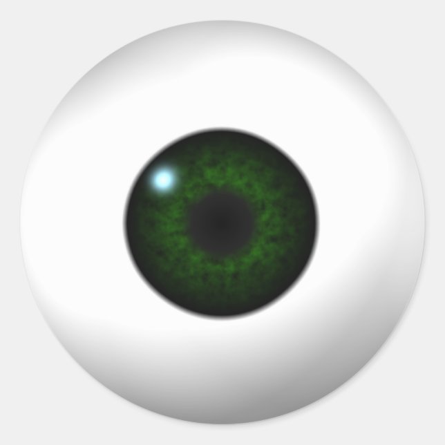 grünes Auge Runder Aufkleber (Vorderseite)