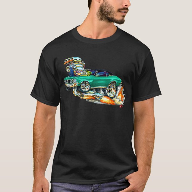 Grünes Auto 1970-72 Buicks GS T-Shirt (Vorderseite)