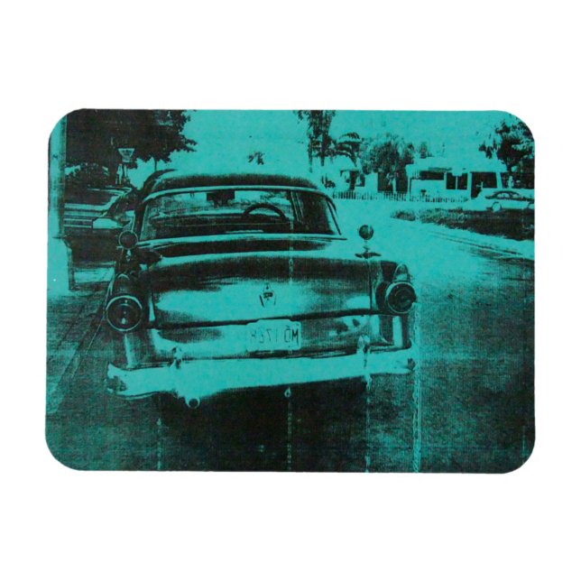 Grünes Auto Magnet (Horizontal)