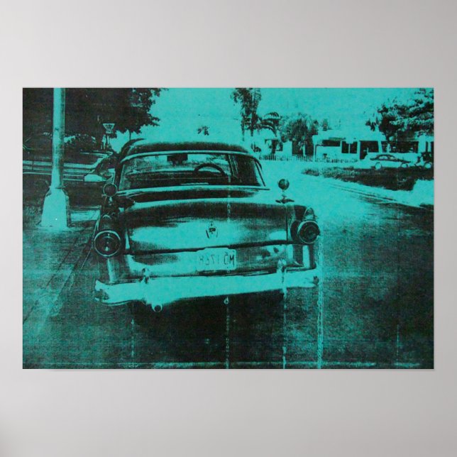 Grünes Auto Poster (Vorne)