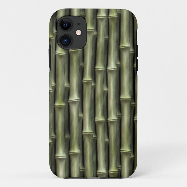Grünes Bambus-Naturmuster Case-Mate iPhone Hülle (Rückseite)
