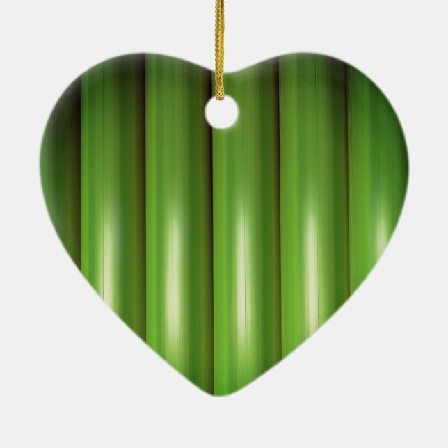 Grünes Bambus-Set Keramik Ornament (Hinten)