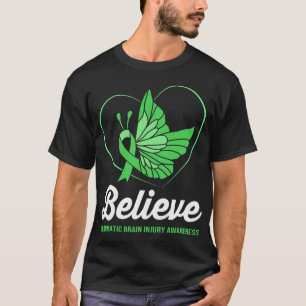 Grünes Band-Schmetterling-Gehirnverletzung Bewusst T-Shirt