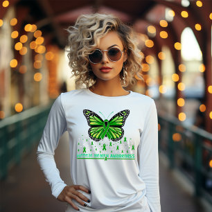 Grünes Band Schmetterling Psychische Gesundheit T-Shirt