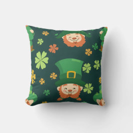 Grünes Bartmuster Kissen