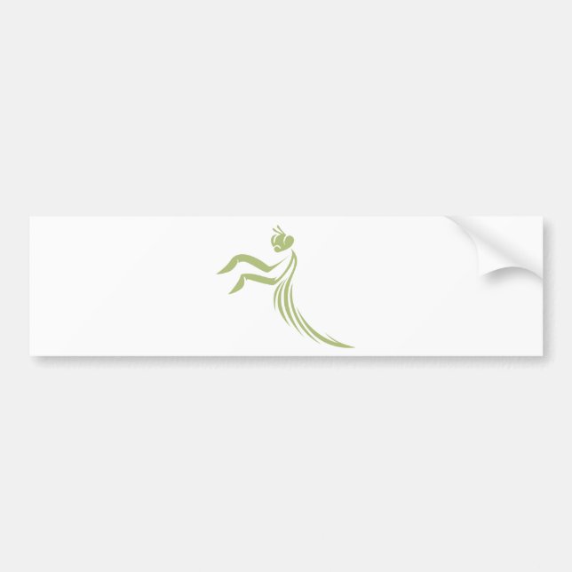 Grünes betender Mantis-Logo Autoaufkleber (Vorne)