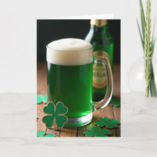 Grünes Bier-Feier-Karte Karte