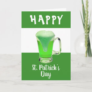 Grünes Bier Frohen St. Patrick`s Tag Feiertagskarte