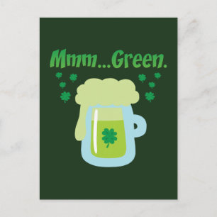 Grünes Bier Postkarte