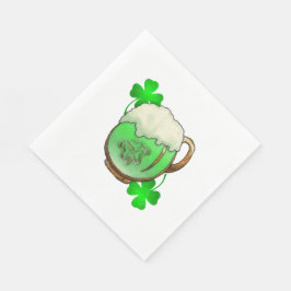 Grünes Bier Serviette
