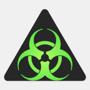 Grünes Biogefährdung-Symbol Dreieckiger Aufkleber