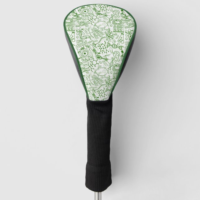 Grünes Biologie-Muster Golf Headcover (Vorderseite)